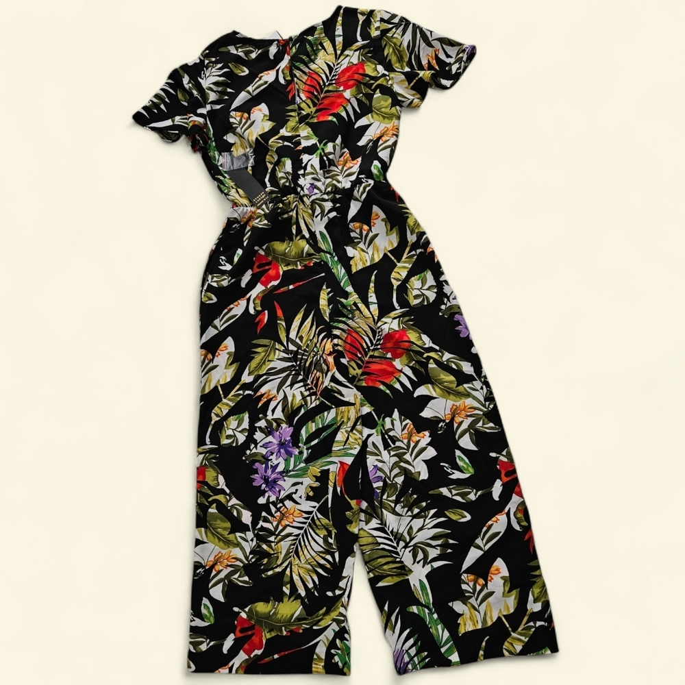 Floral Black Jumpsuit